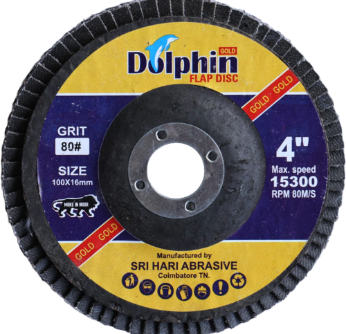 Dolphin 4" Flapp Wheel  110 X 1.7 X 16.2 mm (Emary Buffing Disc) 60Grid / 80Grid / 120Grid